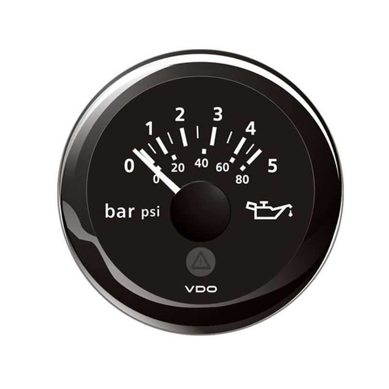 VDO ViewLine Engine Oil Pressure 5Bar Black 52mm